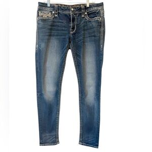 Rock Revival Abree Dark Blue Easy Skinny Jeans Size‎ 32